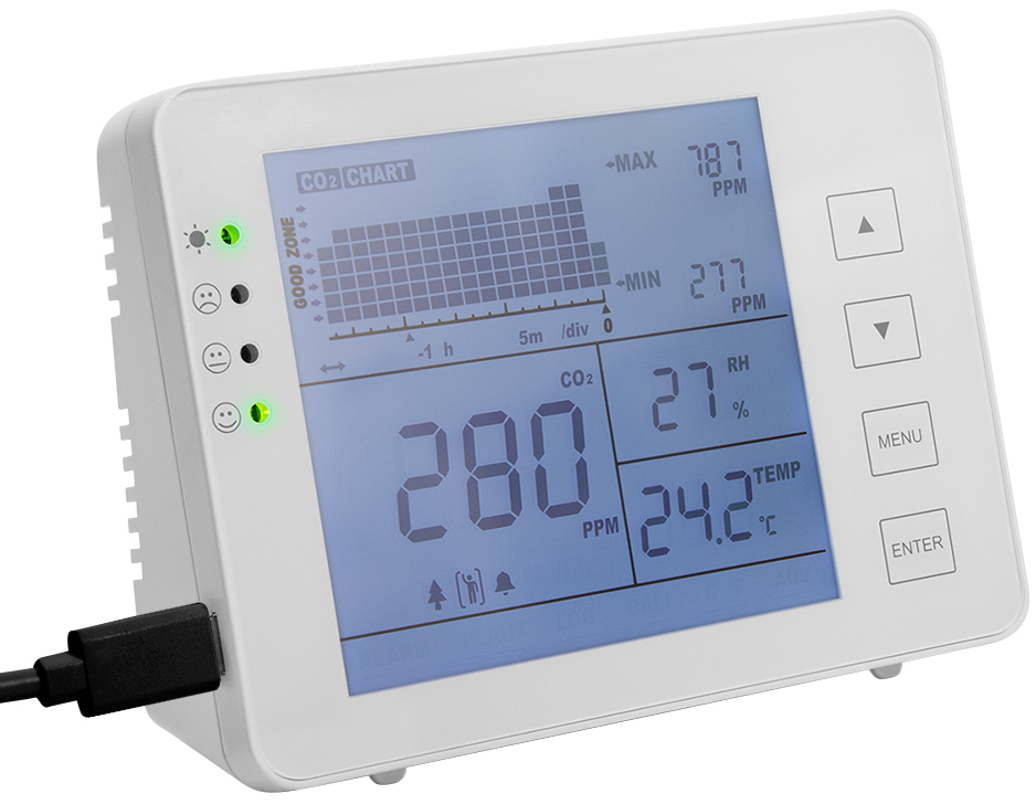 LogiLink CO2-Messgerät mit Ampel, weiß von Logilink