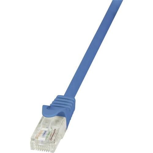 LogiLink CP1026U RJ45 Netzwerkkabel, Patchkabel CAT 5e U/UTP 0.50m Blau mit Rastnasenschutz, 10 Stück LogiLink CP1026U RJ45 Netzwerkkabel, Patchkabel CAT 5e U/UTP 0.50m Blau mit Rastnasenschutz, 10 Stück von Logilink