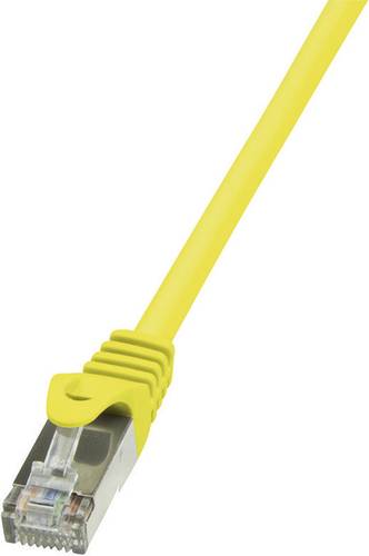 LogiLink CP1027S RJ45 Netzwerkkabel, Patchkabel CAT 5e F/UTP 0.50m Gelb mit Rastnasenschutz von Logilink