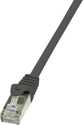 LogiLink CP1033S RJ45 Netzwerkkabel, Patchkabel CAT 5e F/UTP 1.00m Schwarz mit Rastnasenschutz von Logilink