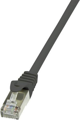 LogiLink CP1053S RJ45 Netzwerkkabel, Patchkabel CAT 5e F/UTP 2.00m Schwarz mit Rastnasenschutz von Logilink