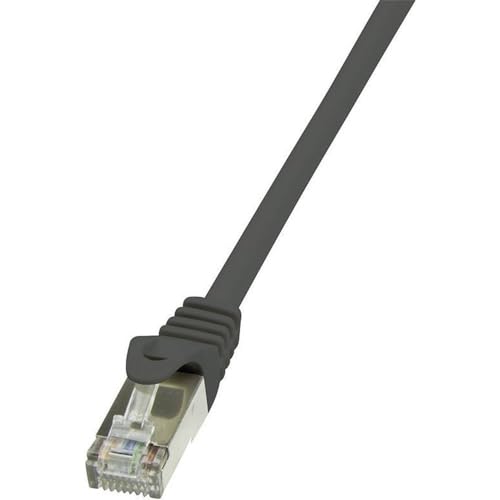 LogiLink CP1063S RJ45 Netzwerkkabel, Patchkabel CAT 5e F/UTP 3.00m Schwarz mit Rastnasenschutz, 3 Stück von Logilink