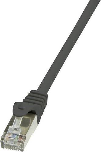 LogiLink CP1073S RJ45 Netzwerkkabel, Patchkabel CAT 5e F/UTP 5.00m Schwarz mit Rastnasenschutz 1St. von Logilink