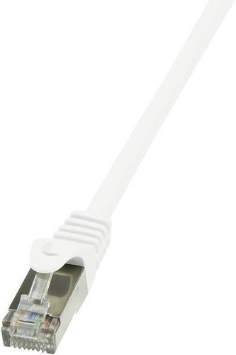 LogiLink CP2061S RJ45 Netzwerkkabel, Patchkabel CAT 6 F/UTP 3.00m Weiß mit Rastnasenschutz 1St. von Logilink