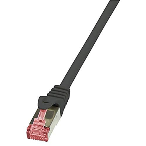 LogiLink CQ2013S CAT6 S/FTP Patch Kabel PrimeLine AWG27 PIMF LSZH schwarz 0,25m, 5 Stück von Logilink