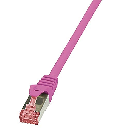 LogiLink CQ2019S Cat6 S/FTP Patch Kabel PrimeLine AWG27 PIMF LSZH pink 0, 25m, 5 Stück von Logilink