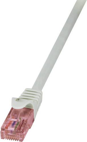LogiLink CQ2032U RJ45 Netzwerkkabel, Patchkabel CAT 6 U/UTP 1.00m Grau Flammwidrig, mit Rastnasensch von Logilink