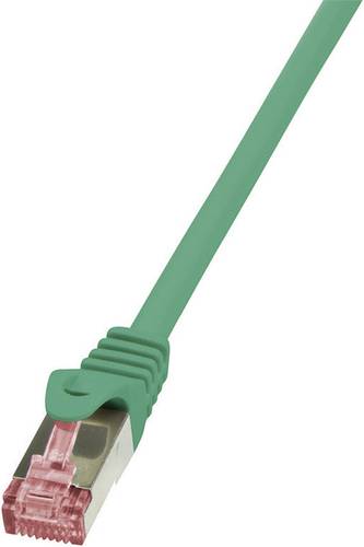 LogiLink CQ2065S RJ45 Netzwerkkabel, Patchkabel CAT 6 S/FTP 3.00m Grün Flammwidrig, mit Rastnasensc von Logilink