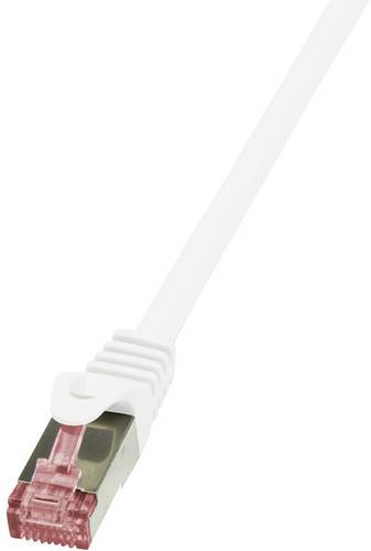 LogiLink CQ2081S RJ45 Netzwerkkabel, Patchkabel CAT 6 S/FTP 7.50m Weiß Flammwidrig, mit Rastnasensc von Logilink