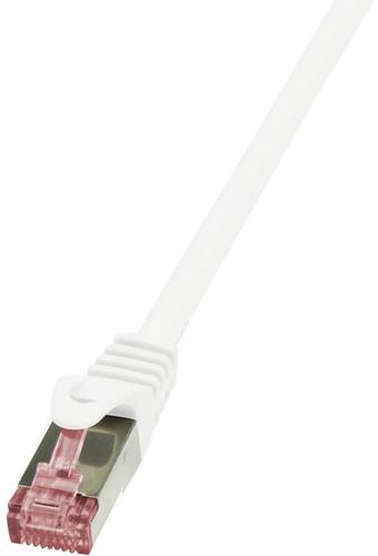 LogiLink CQ2101S RJ45 Netzwerkkabel, Patchkabel CAT 6 S/FTP 15.00m Weiß Flammwidrig, mit Rastnasens von Logilink