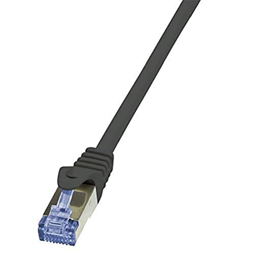 LogiLink CQ3023S CAT6A S/FTP Patch Kabel PrimeLine AWG26 PIMF LSZH schwarz 0,50m von Logilink