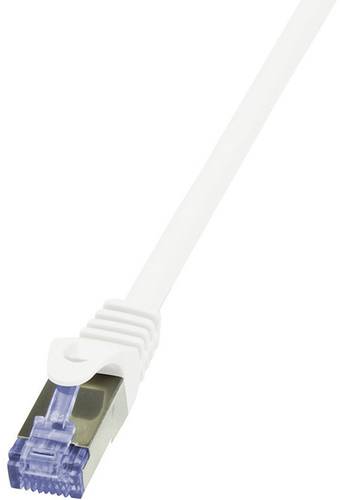 LogiLink CQ3111S RJ45 Netzwerkkabel, Patchkabel CAT 6a S/FTP 20.00m Weiß Flammwidrig, mit Rastnasen von Logilink