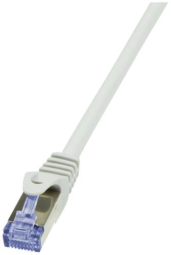 LogiLink CQ3112S RJ45 Netzwerkkabel, Patchkabel CAT 6a S/FTP 20m Grau mit Rastnasenschutz, Flammwidr von Logilink