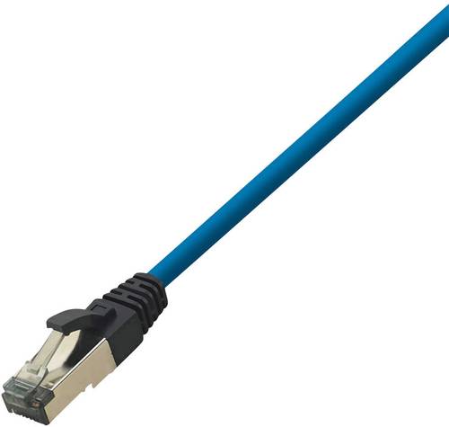 LogiLink CQ8026S RJ45 Netzwerkkabel, Patchkabel CAT 8.1 S/FTP 0.50m Blau Halogenfrei 1St. von Logilink