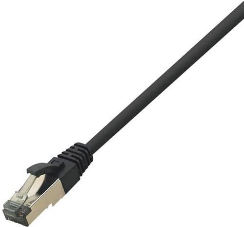 LogiLink CQ8033S RJ45 Netzwerkkabel, Patchkabel CAT 8.1 S/FTP 1.00m Schwarz Halogenfrei 1St. von Logilink