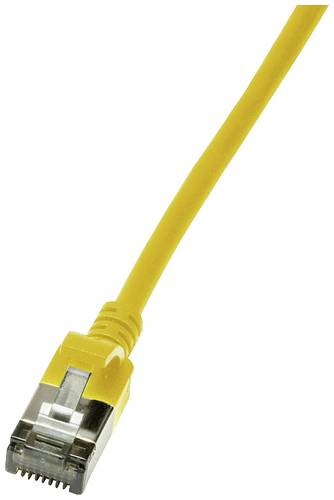 LogiLink CQ9047S RJ45 Netzwerkkabel, Patchkabel CAT 6a U/FTP 1.50m Gelb extrem dünn, Flammwidrig, F von Logilink