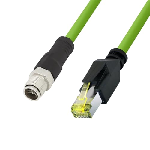 LogiLink CQM075S - M12 CAT6A Industrial Patchkabel, PUR, M12 X-kodiert auf RJ45, 5 m von Logilink