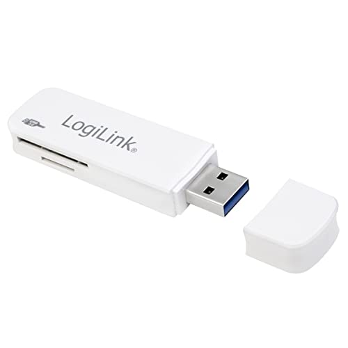LogiLink CR0034A Kartenleser USB 3.0 im Mini Format mit Schutzdeckel Weiß von Logilink
