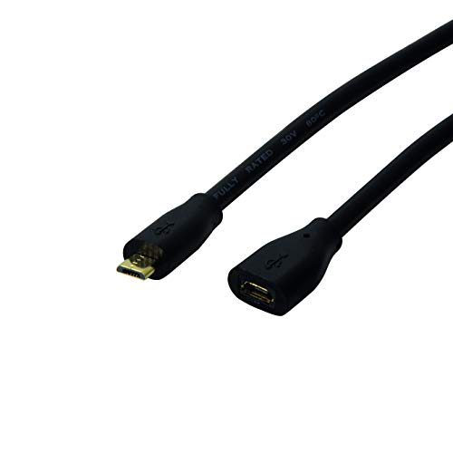 LogiLink CU0122 USB 2.0 Micro-B Verlängerungskabel Schwarz von Logilink