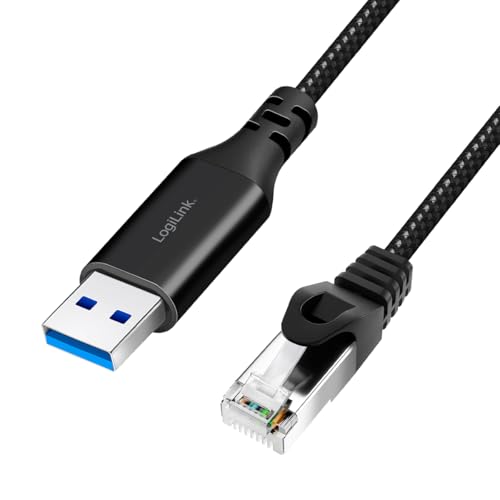 LogiLink CU0400 - aktives USB 3.0 (Typ-A) zu Netzwerk (RJ45) Anschlusskabel - 1Gbps, 1 m von Logilink