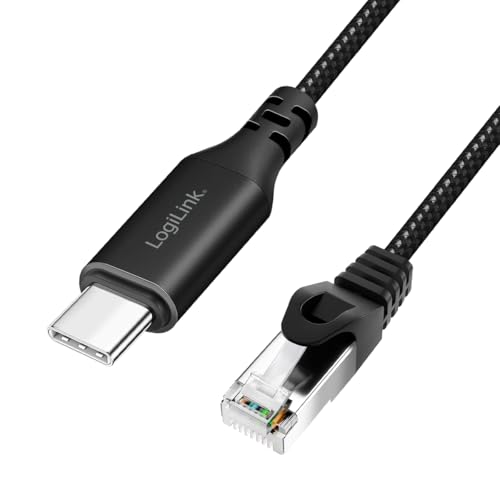 LogiLink CU0417 - aktives USB 3.2 (Typ-C) zu Netzwerk (RJ45) Anschlusskabel - 1Gbps, 15 m von Logilink