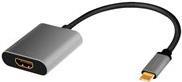 Logilink - Premium High Speed - Videoadapter - 24 pin USB-C männlich zu HDMI weiblich - 15 cm - Dreifachisolierung - Schwarz/Grau - unterstützt 4K 60 Hz (3840 x 2160) (CUA0103) von Logilink