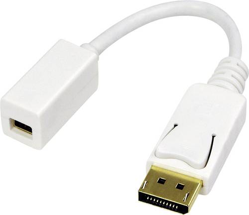 LogiLink CV0040 DisplayPort Adapter [1x DisplayPort Stecker - 1x Mini-DisplayPort Buchse] Weiß verg von Logilink