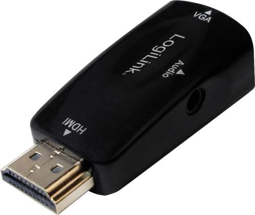 LogiLink CV0107 Adapter [1x HDMI-Stecker - 1x VGA-Buchse] Schwarz von Logilink