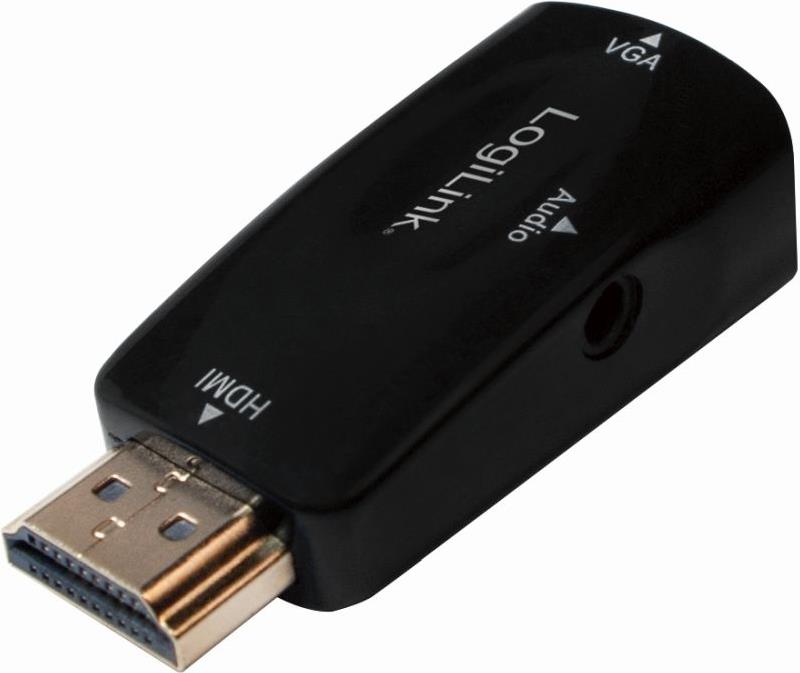 LogiLink CV0107 Kabeladapter HDMI VGA Schwarz (CV0107) von Logilink