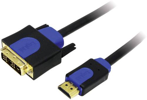 LogiLink DVI / HDMI Adapterkabel DVI-D 18+1pol. Stecker, HDMI-A Stecker 1.00m Schwarz CHB3101 vergol von Logilink