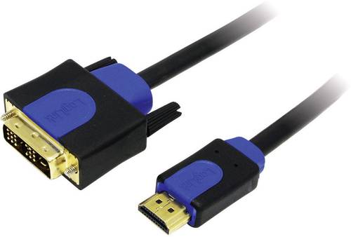 LogiLink DVI / HDMI Adapterkabel DVI-D 18+1pol. Stecker, HDMI-A Stecker 10.00m Schwarz CHB3110 vergo von Logilink