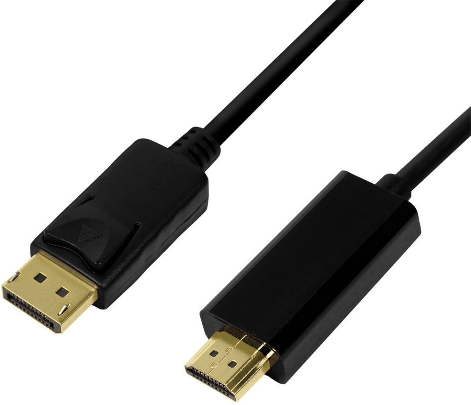 LogiLink DisplayPort 1.2 - HDMI 1.4 Anschlusskabel, 1,0 m von Logilink