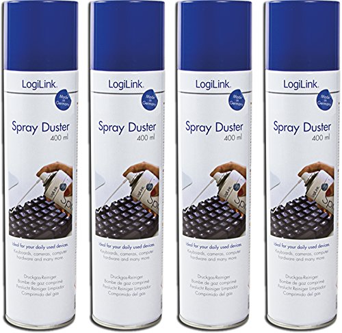 LogiLink Druckluftspray 400ml (4, 400 ml) von Logilink