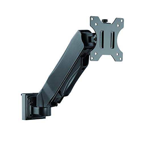 LogiLink EO0019-5 - Organisationsschienen Monitorarm, mit Gasdruckfeder, 13-27" zur Montage an die Organisationsschiene EO0019-1 Mattschwarz von Logilink
