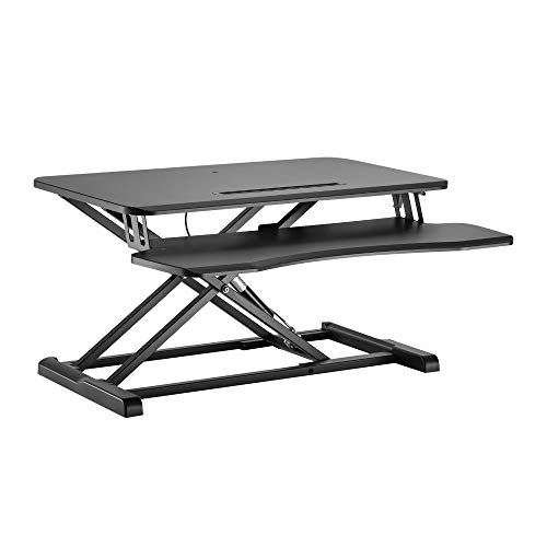 LogiLink EO0033 - Verstellbarer Schreibtischaufsatz mit Tastaturablage mit Gasdruckfeder + eingebauter Haltevorrichtung für Tastatur/Maus Ablagefläche, Schwarz LogiLink EO0033 - Verstellbarer Schreibtischaufsatz mit Tastaturablage mit Gasdruckfeder + eingebauter Haltevorrichtung für Tastatur/Maus Ablagefläche, Schwarz von Logilink