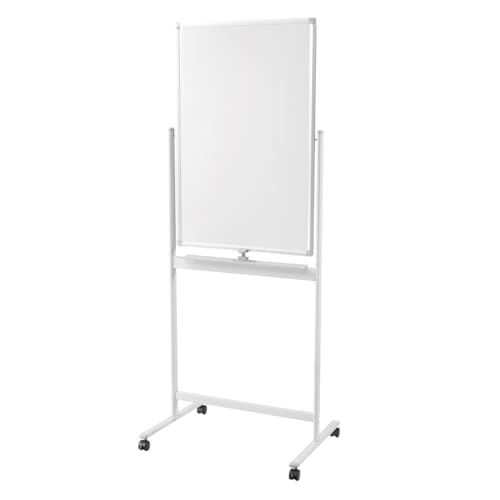 LogiLink EO0063 - Whiteboard/Tafel, 2-seitig beschreibbar, 60 x 90 cm, auf Rollen, Aluminiumrahmen von Logilink