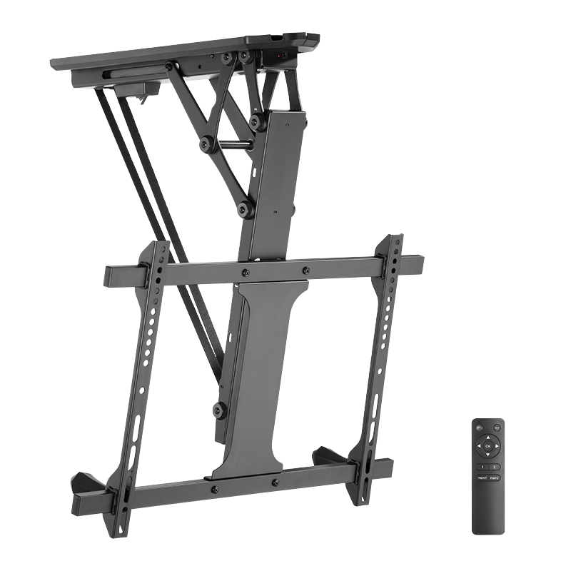 LogiLink Electric Fold-Down TV Ceiling Mount with Remote - Klammer - für LCD-TV / gekrümmter LCD-TV (motorisiert) - Kunststoff, Stahl - Schwarz - Bildschirmgröße: 81.3-177.8 cm (32-70) - Deckenmontage - Ausgang: DC 24 V von Logilink