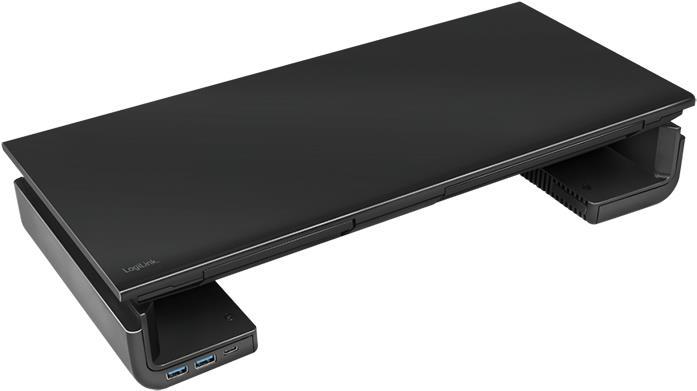 LogiLink Ergonomic riser - Aufstellung für LCD-Display / Notebook / Tablet - Kunststoff, Metall - Schwarz - Schreibtisch von Logilink