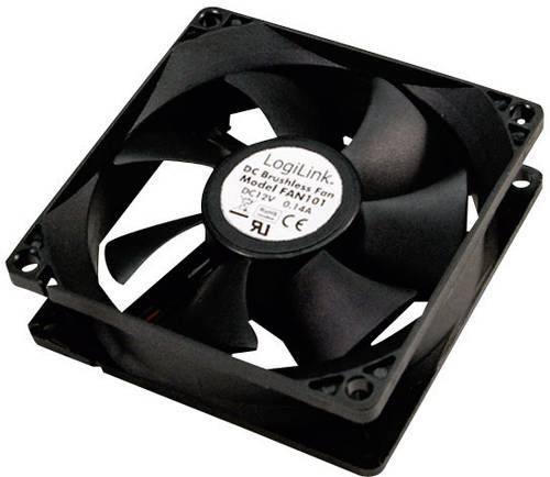 LogiLink FAN101 PC-Gehäuse-Lüfter Schwarz (B x H x T) 80 x 80 x 25mm von Logilink