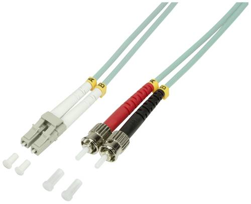 LogiLink FP3LT05 Glasfaser LWL Anschlusskabel [1x LC-Stecker - 1x ST-Stecker] 50/125 µ Multimode OM von Logilink