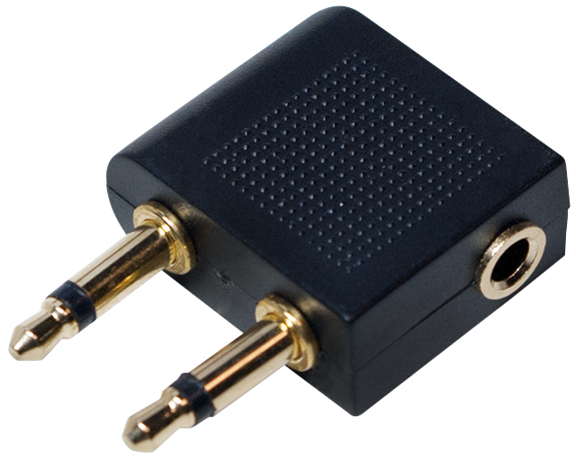 LogiLink Flugzeug Audio-Adapter, 2 x 3,5 mm Klinkenstecker von Logilink