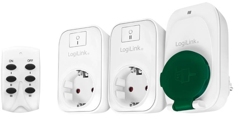 LogiLink Funkschalt-Set, 2x Innenbereich + 1x Außenbereich von Logilink