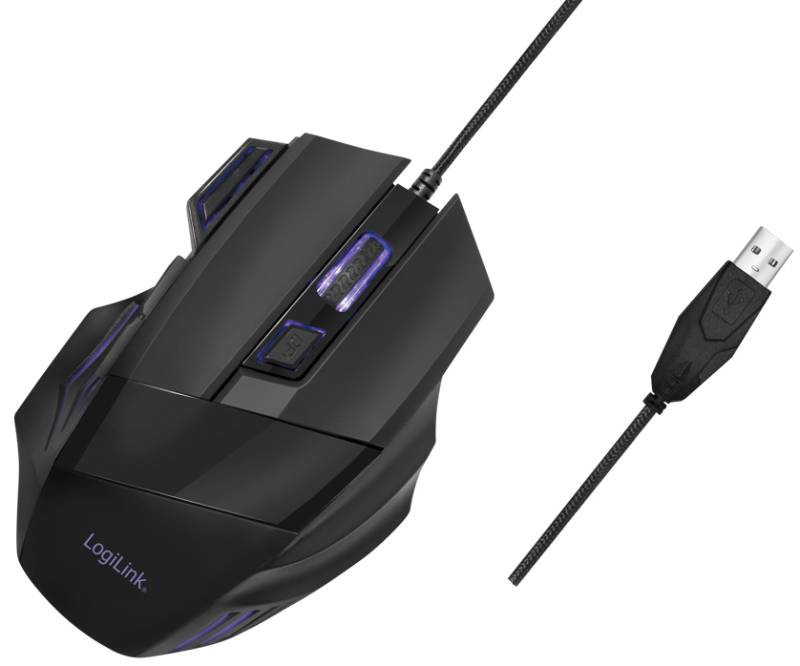 LogiLink Gaming Maus, kabelgebunden, schwarz, 2400 dpi von Logilink