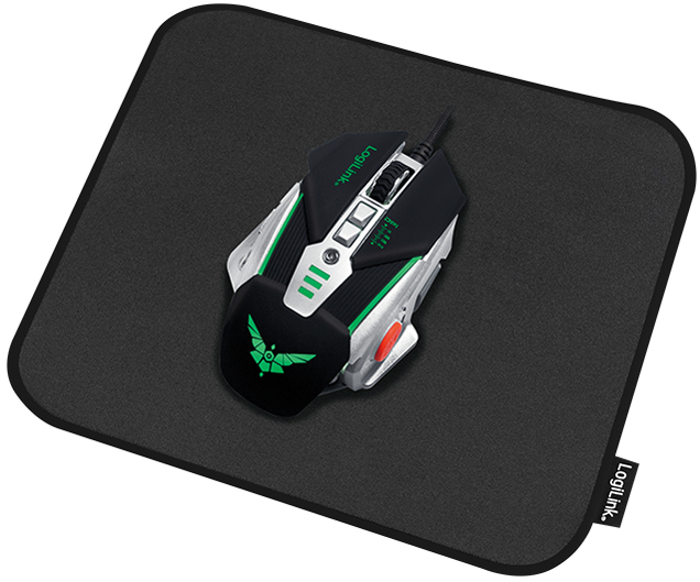 LogiLink Gaming Maus Pad, vernähte Kanten, Größe XL, schwarz von Logilink