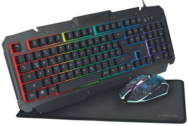 LogiLink Gaming-Set, bestehend aus Tastatur, Maus & Mauspad von Logilink