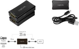 LogiLink HD0014 Bridge & Repeater Netzwerk-Repeater 18000 Mbit/s Schwarz (HD0014) von Logilink