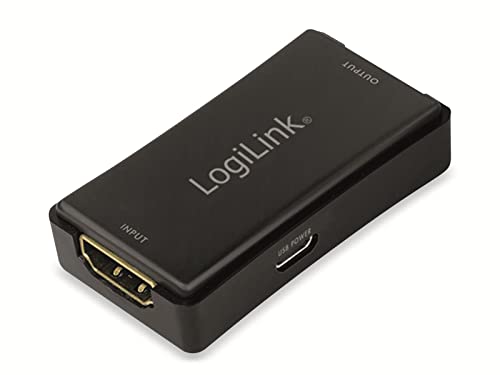 LogiLink HD0014 - HDMI-Repeater UHD, 25m (4K/60Hz), 40m (4K/30Hz), HDCP 2.2, um HDMI Signale zu verlängern von Logilink