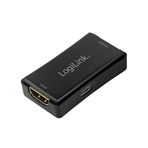 LogiLink HD0014 - HDMI-Repeater UHD, 25m (4K/60Hz), 40m (4K/30Hz), HDCP 2.2, um HDMI Signale zu verlängern von Logilink