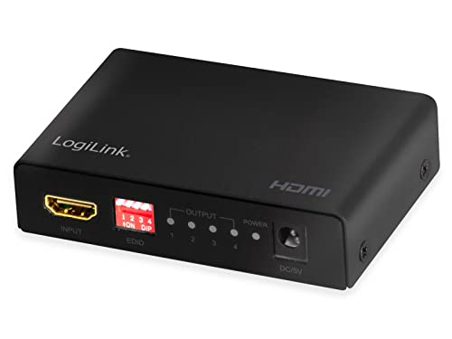 LogiLink HD0038 - HDMI-Splitter, 1x4-Port, 4K/60 Hz, Downscaler, EDID LogiLink HD0038 - HDMI-Splitter, 1x4-Port, 4K/60 Hz, Downscaler, EDID von Logilink