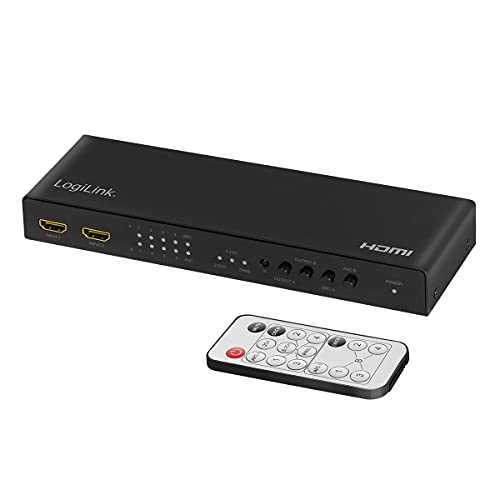 LogiLink HD0049 - HDMI-Matrix-Switch, 4x2-Port, 4K/60 Hz, Scaler von Logilink